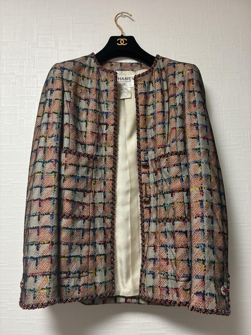 CHANEL BOUTIQUE ノーカラージャケット 38ジャケット・アウター