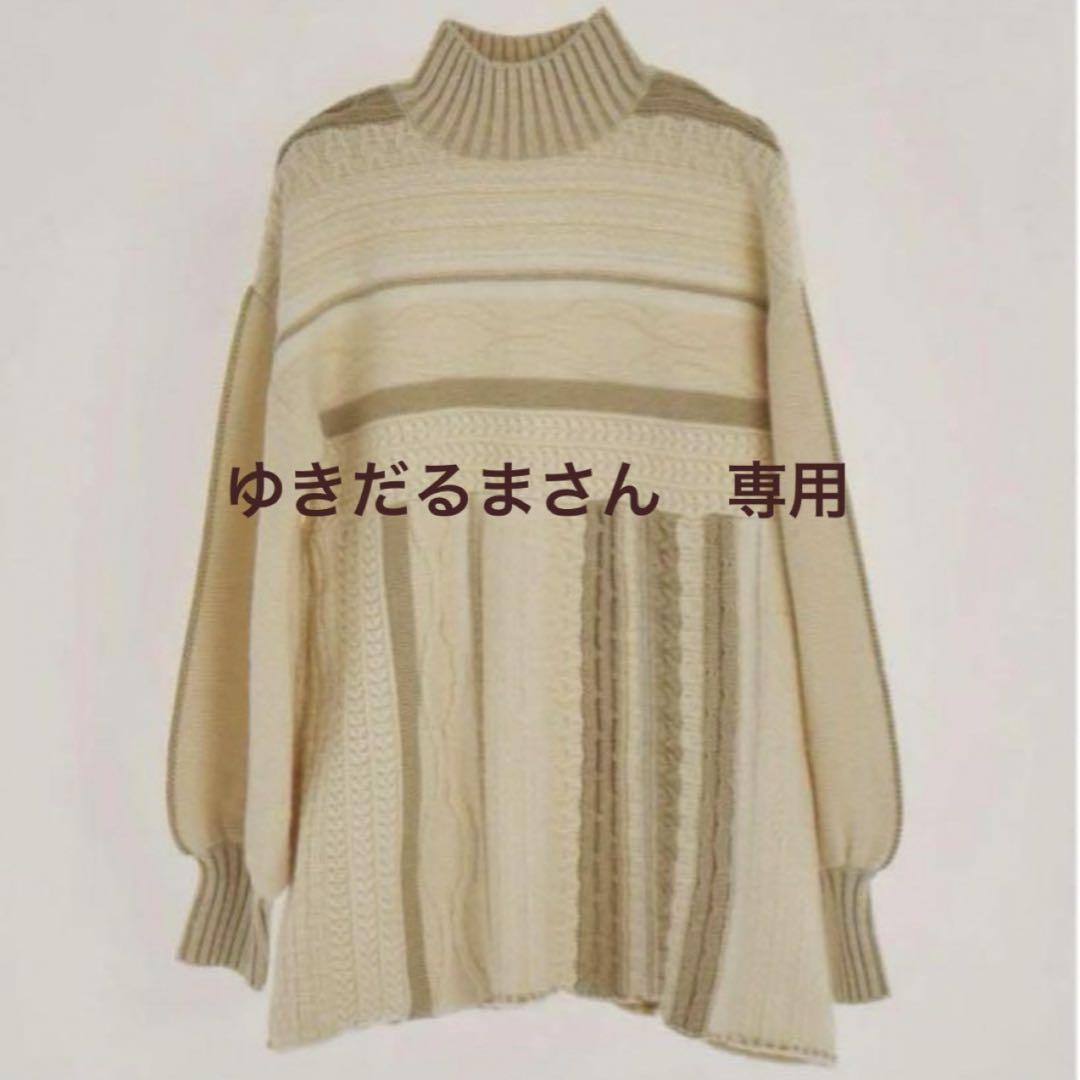 新品 Eaphi strata design knit F アイボリー eaphi strata design knit 〈ivory〉
