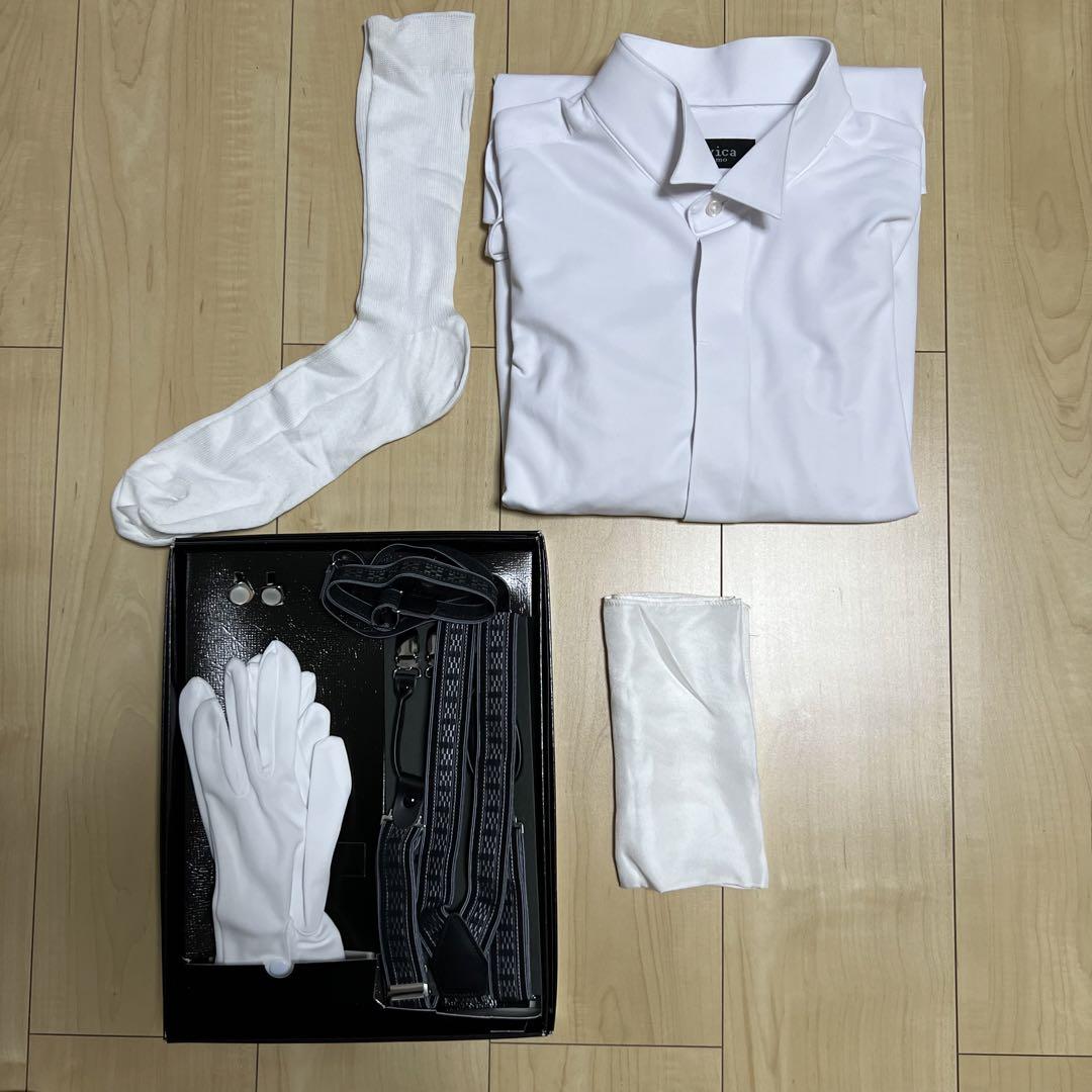 ワタベウェディング　新郎　メンズ小物セット ワタベウェディング新郎メンズシャツ&小物セット(計7点)