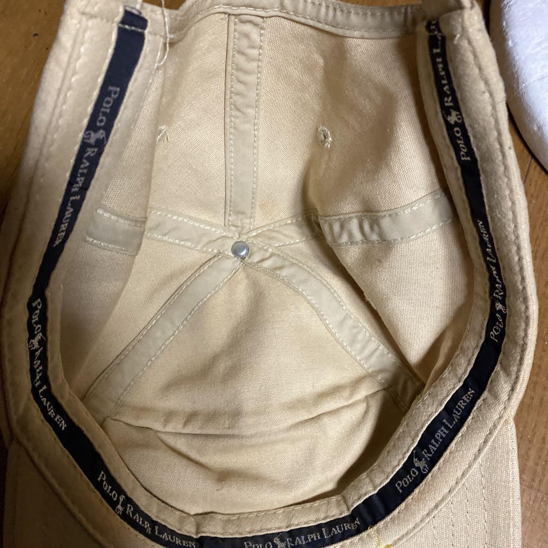 90s POLO by Ralph Lauren cap ベージュ キャップ