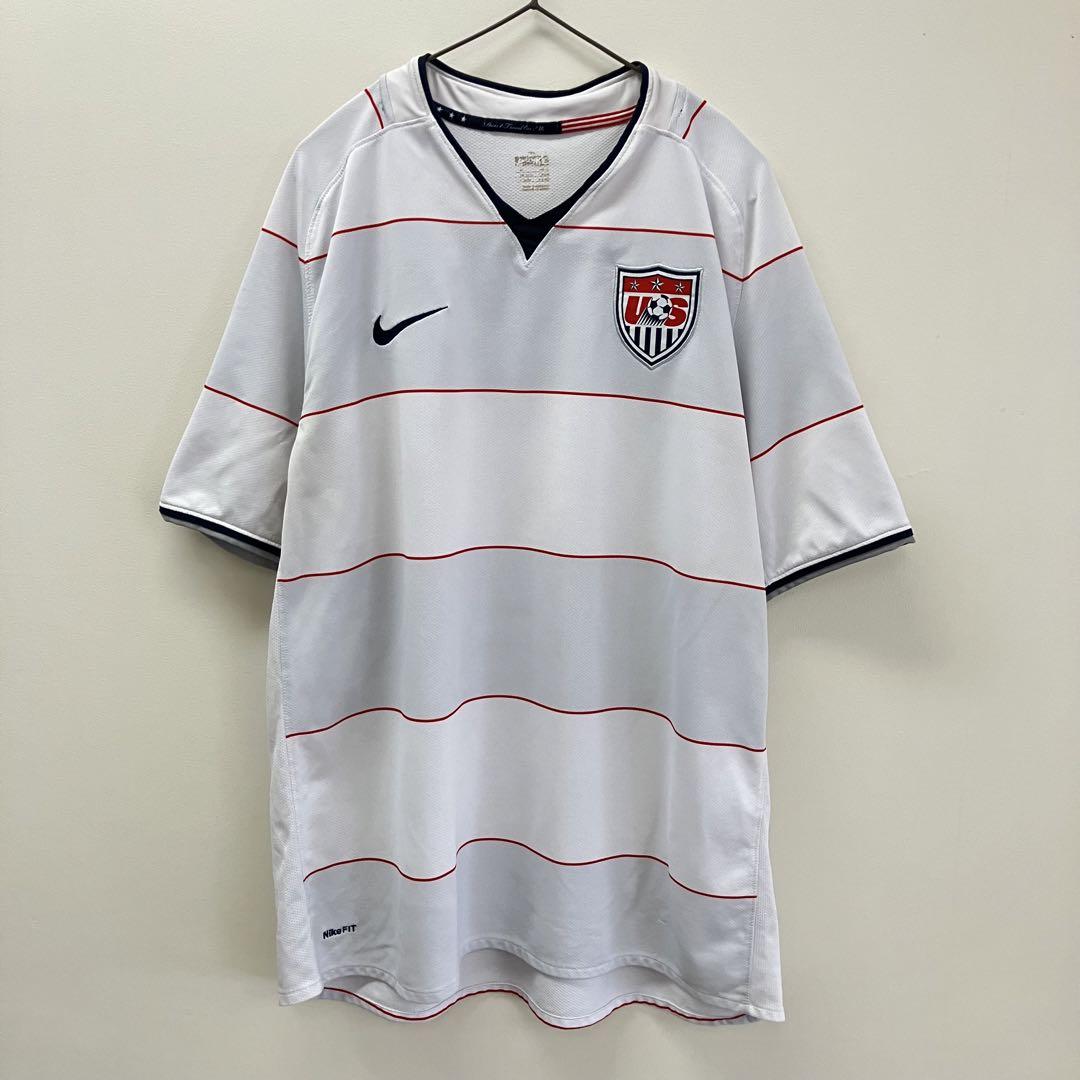 【美品】古着　ナイキ　アメリカ代表　サッカー　ゲームシャツ　XL