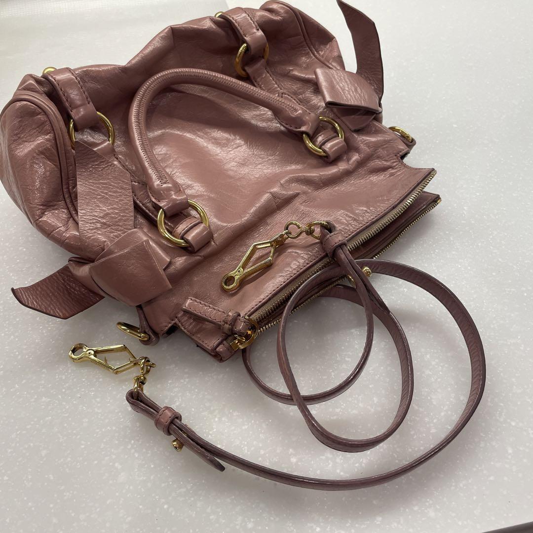 miumiu サイドリボンバッグ - バッグ高価