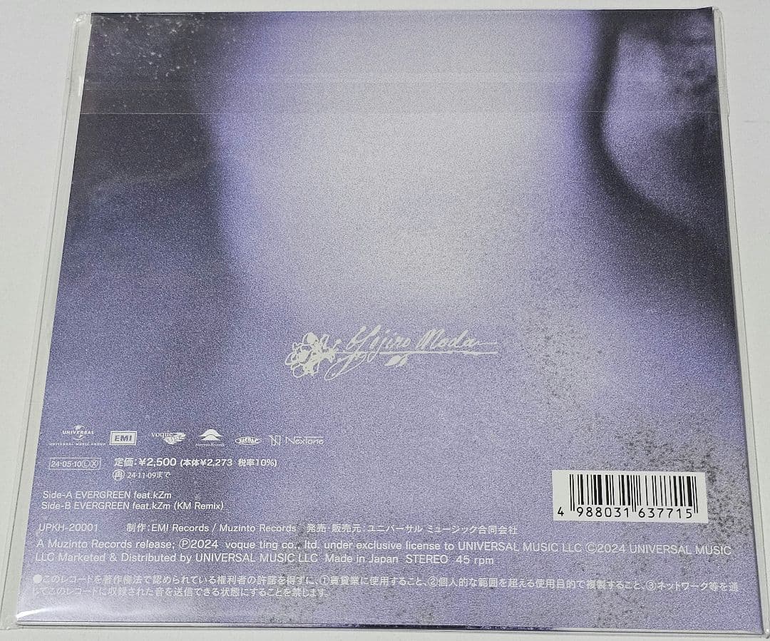 EVERGREEN feat.kZm レコード 未開封　野田洋次郎 ネックレス 未開封品 野田洋次郎 / EVERGREEN f. kZm（7インチレコード） - メルカリ