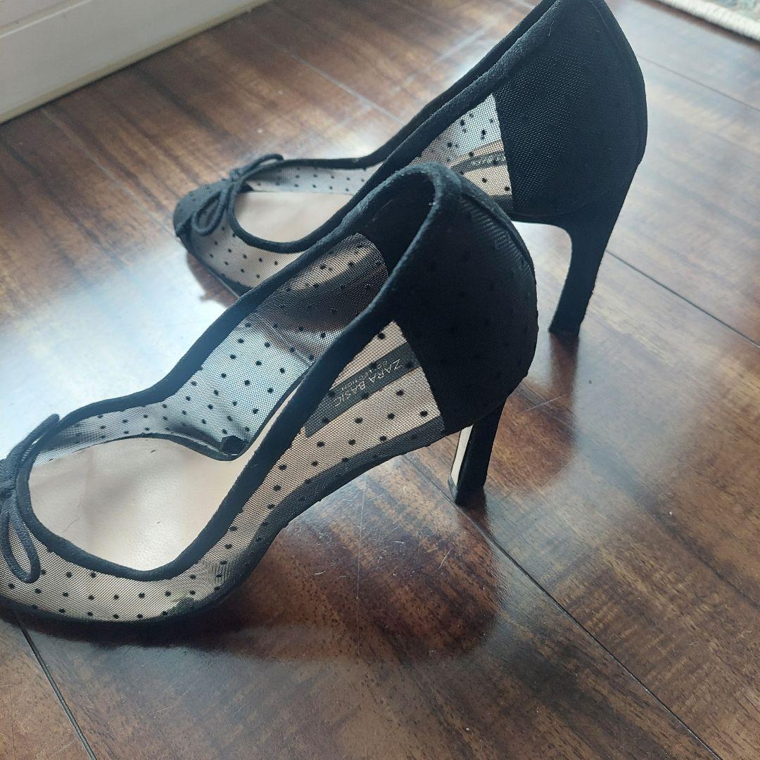 zara パンプス　厚底　ヒール レッド（赤）系 24.5cm ZARA(ザラ) パンプス(レディース) - 海外