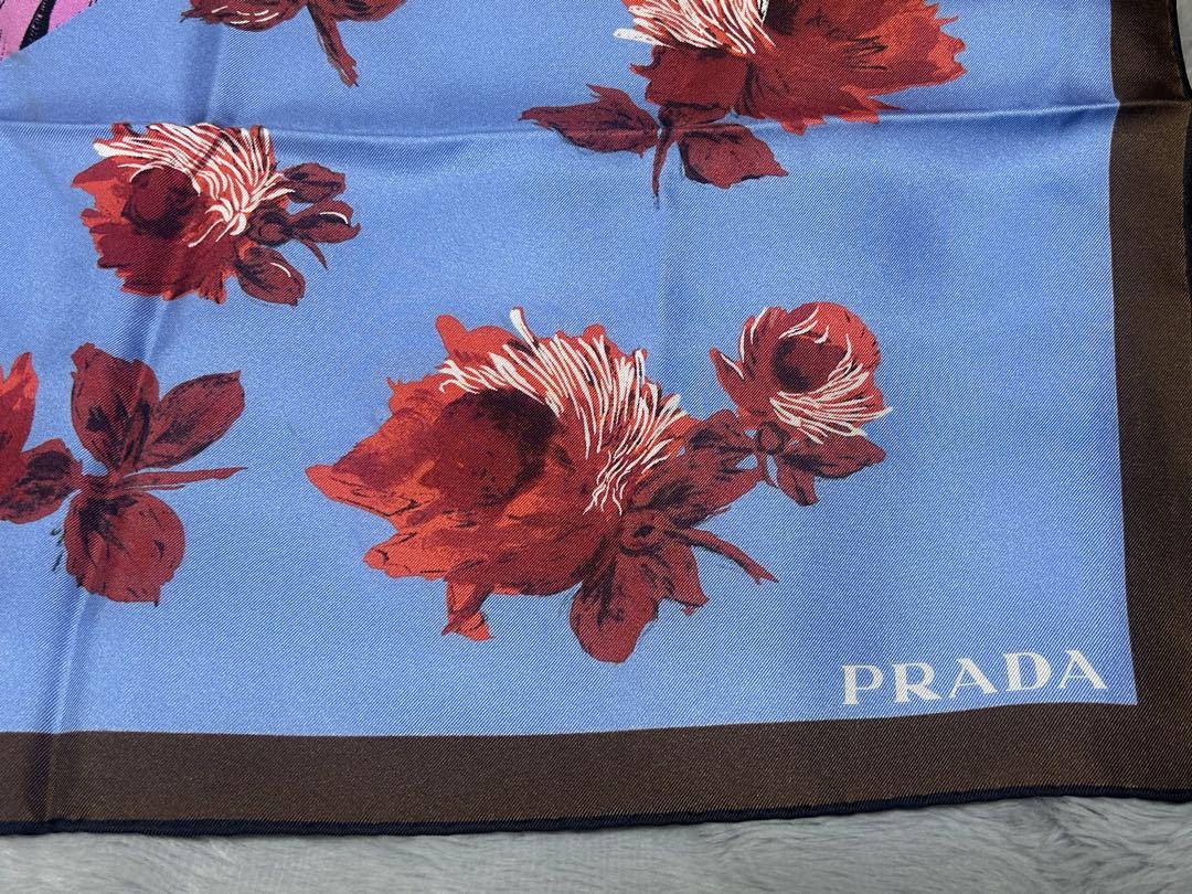 PRADA バナナ柄 シルクスカーフ