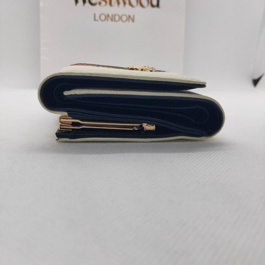 新品未使用]Vivienne Westwood 三つ折り財布 白マルチカラー