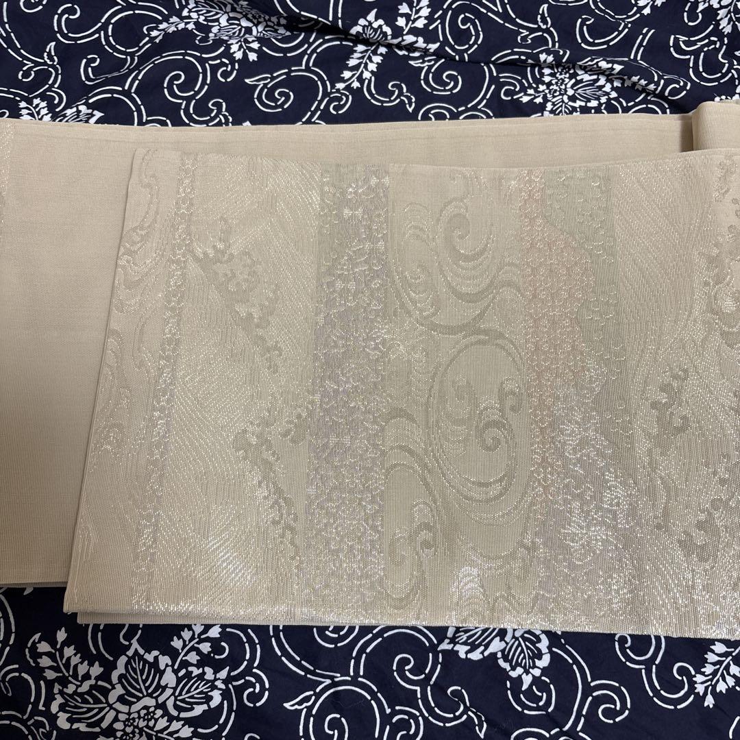 ☆【最終値下げ】406my52☆袋帯 夏帯 紗 流水 銀糸☆美品 夏帯 紗 袋帯 六通 清楚で上品 涼しげ金糸銀糸 美品 - メルカリ