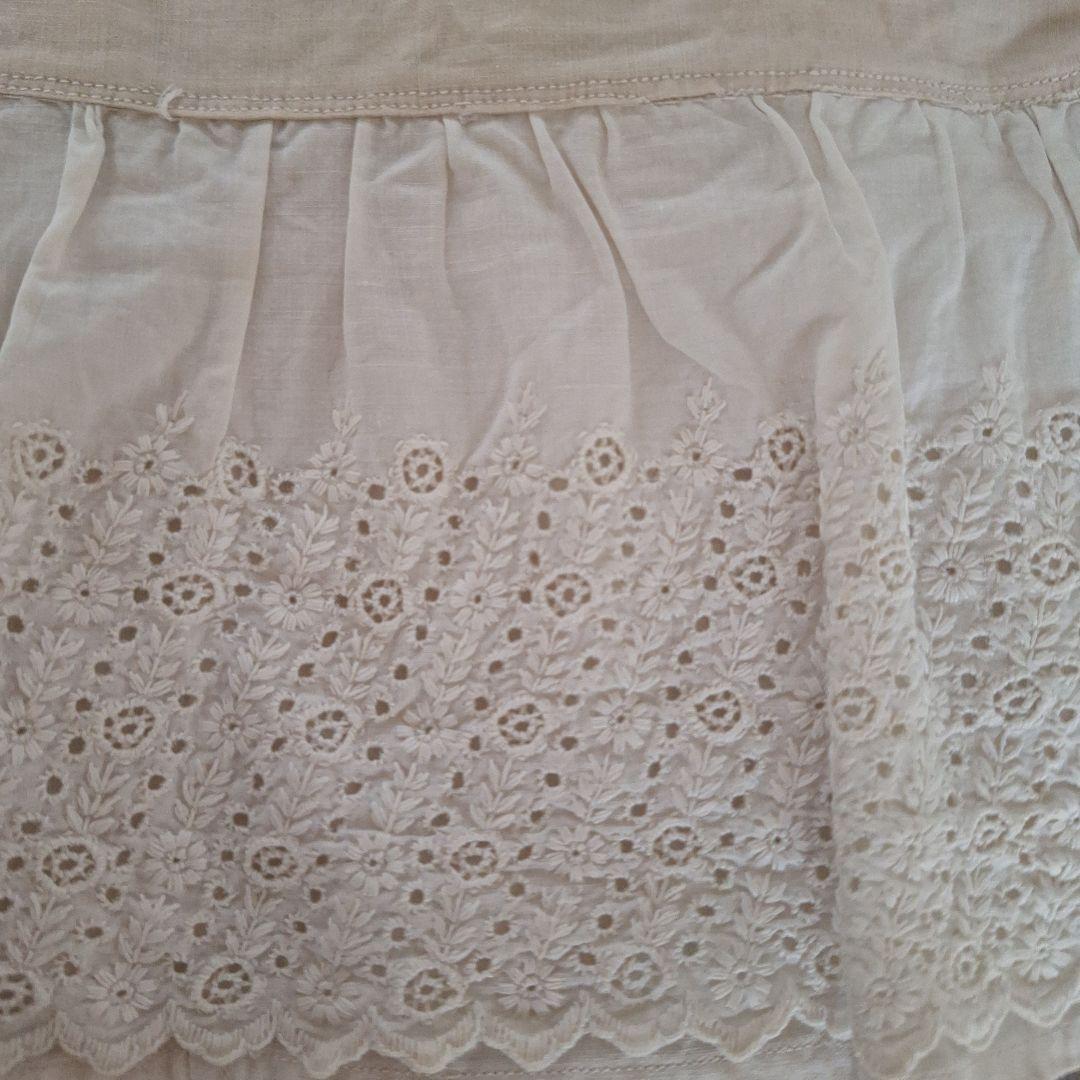 G♡フランスアンティーク♡豪華手刺繍 レース・ドイリー・カフェカーテン 2点♡