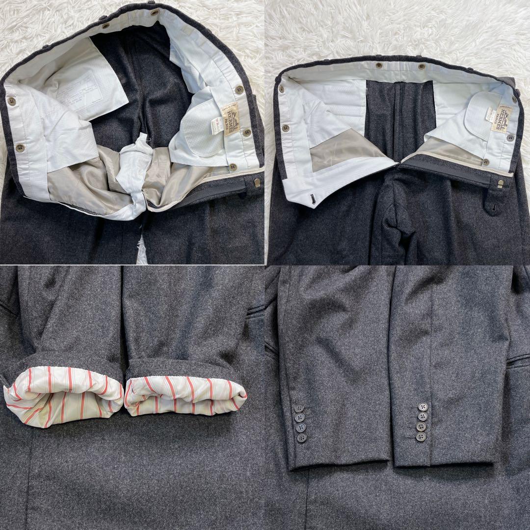【良品】HERMS エルメス セットアップ スーツ ダブル ウール