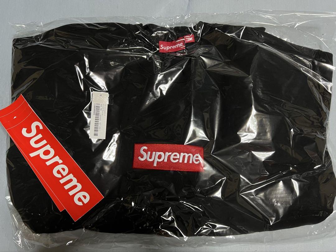 supreme box logo crewneck スウェット　黒　ブラック