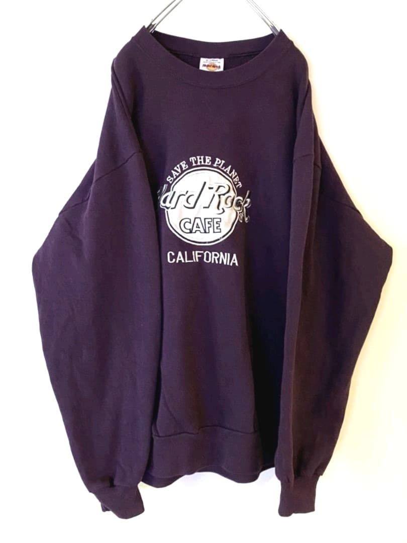 2点セットUSA製ハードロックカフェカリフォルニア刺繍 スウェット パープルXL(8067円)