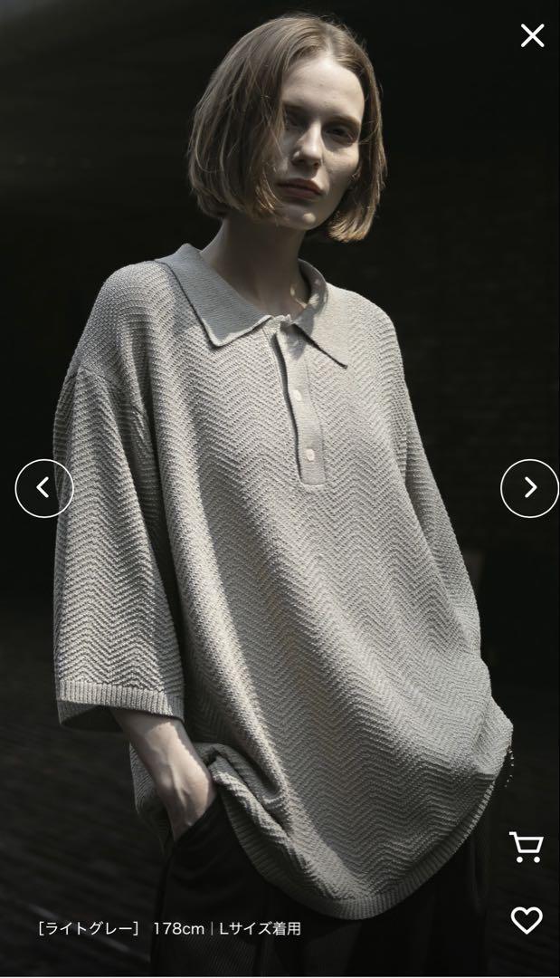 トップス loose dual yarn dry polo