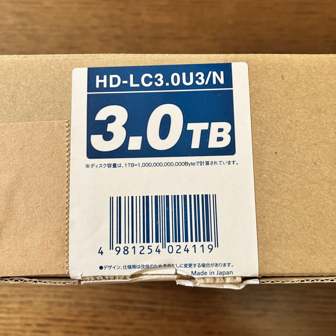 【新品未使用】BUFFALO HD-LC3.0U3/N 3TB 外付けHDD