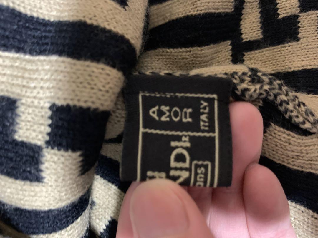 FENDI 総柄 ロゴ入り ニット帽・ビーニー