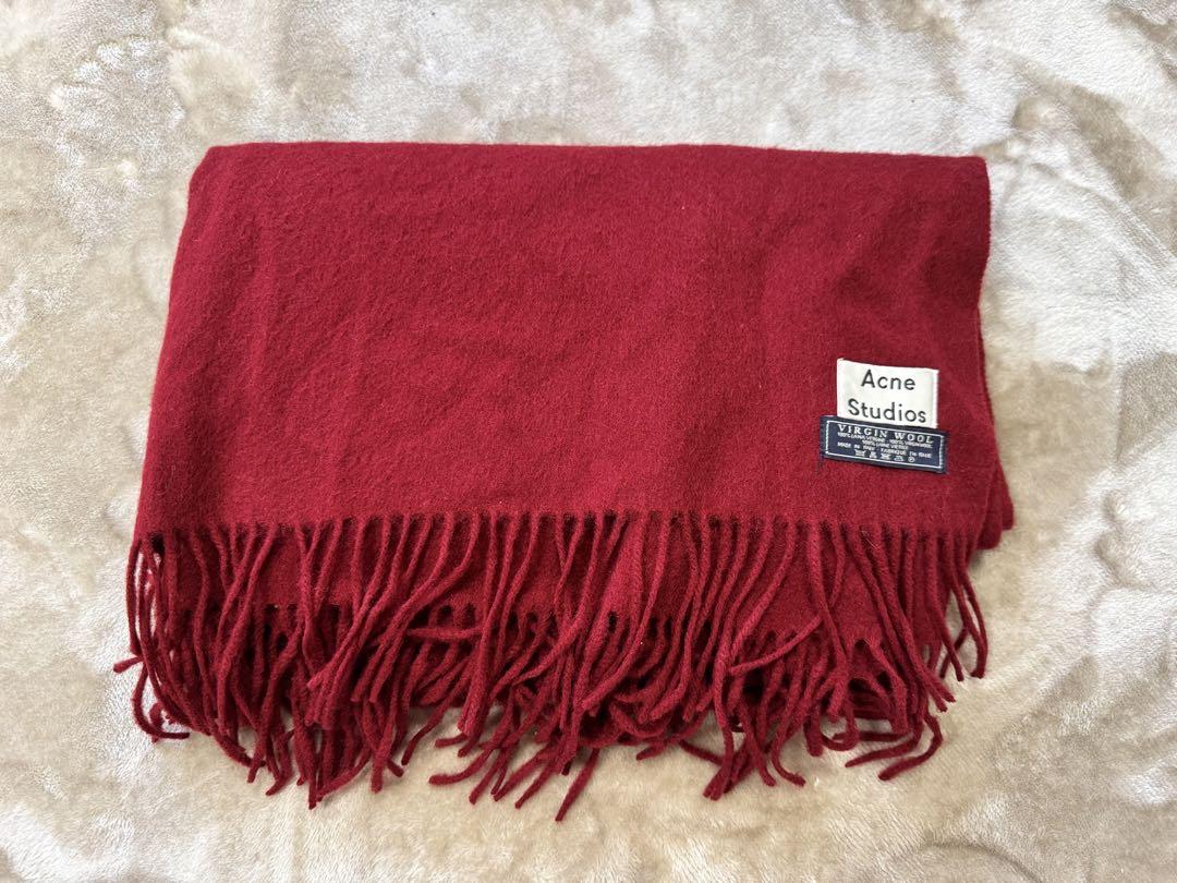 ま　　Acne Studios ボルドー　マフラー フリンジ付き　未使用