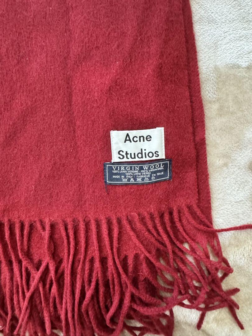 ま　　Acne Studios ボルドー　マフラー フリンジ付き　未使用