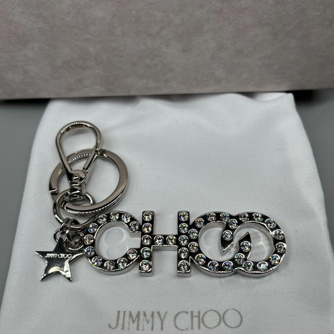 【美品】JIMMY CHOO ロゴ キーホルダー ジミーチュウ チャーム