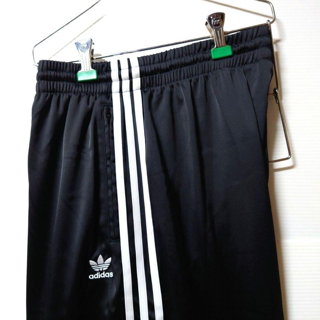 新品★黒2XL★サテンワイドレッグトラックパンツ★常田大希★男女兼★adidas