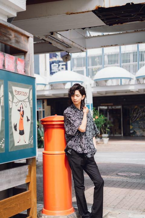 ペイズリーカットシャツ Black
