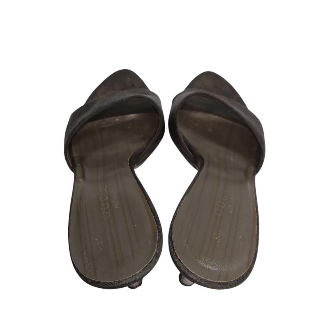 GUCCI ミュールサンダル GG キャンバス 黒 34 GUCCI ミュールサンダル GG キャンバス 黒 34