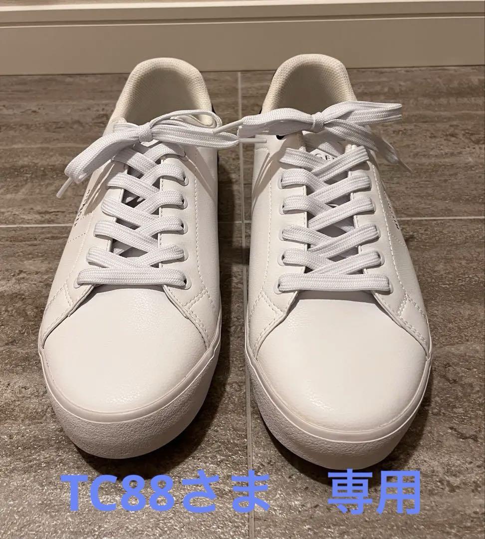 【新品】トミーヒルフィガー スニーカー メンズ ホワイト、紺　27.5〜28cm