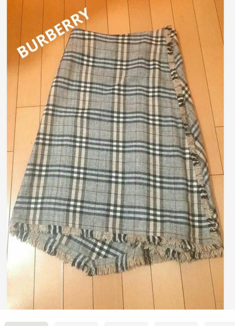 ♥️ BURBERRY バーバリー 巻きスカート ロング タイト ノバ