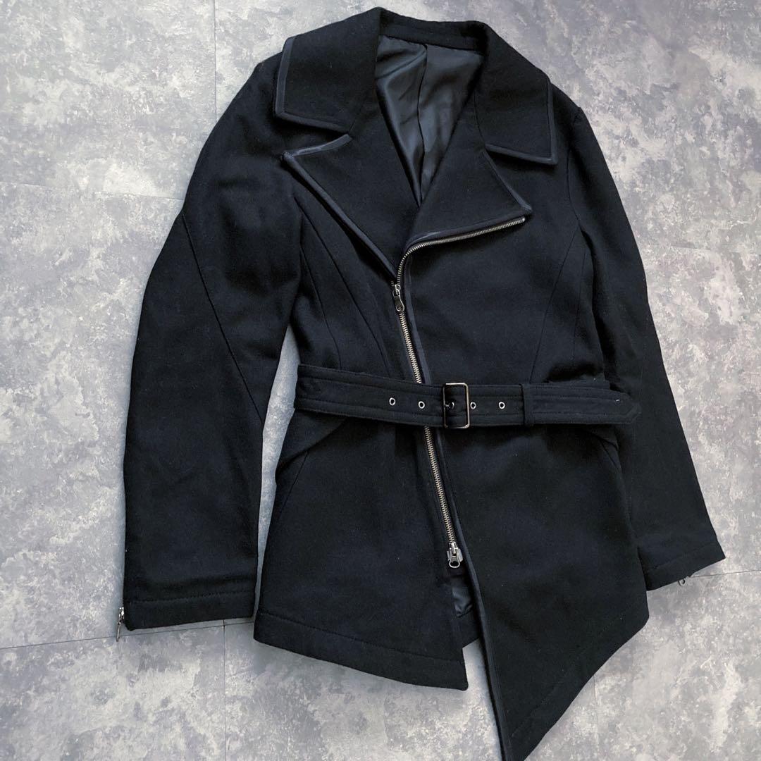 ジャケット・アウター 00s PPFM assymetrical wool coat Y2K punk