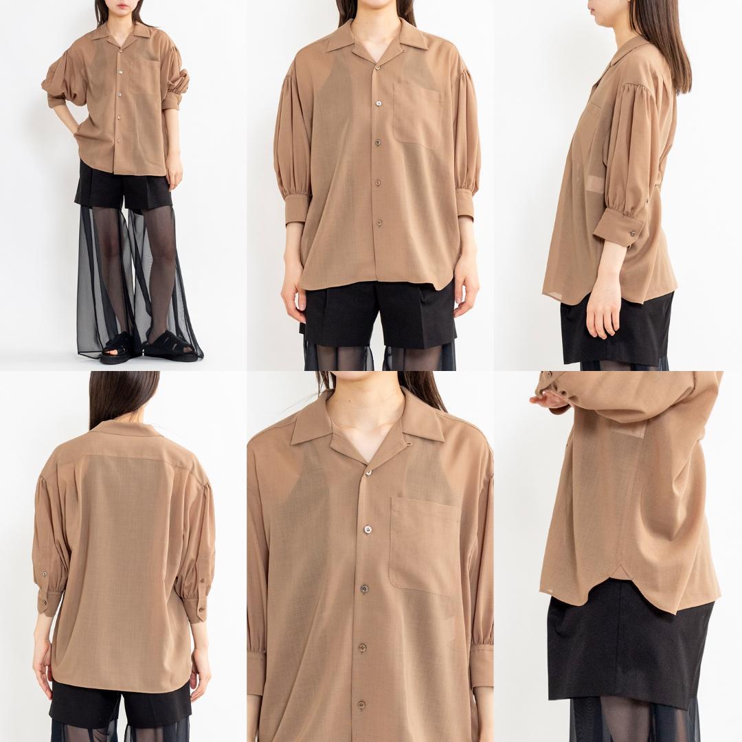 HYKE 25SS バルーンスリーブ ブラウス キャメル 新品 ハイク