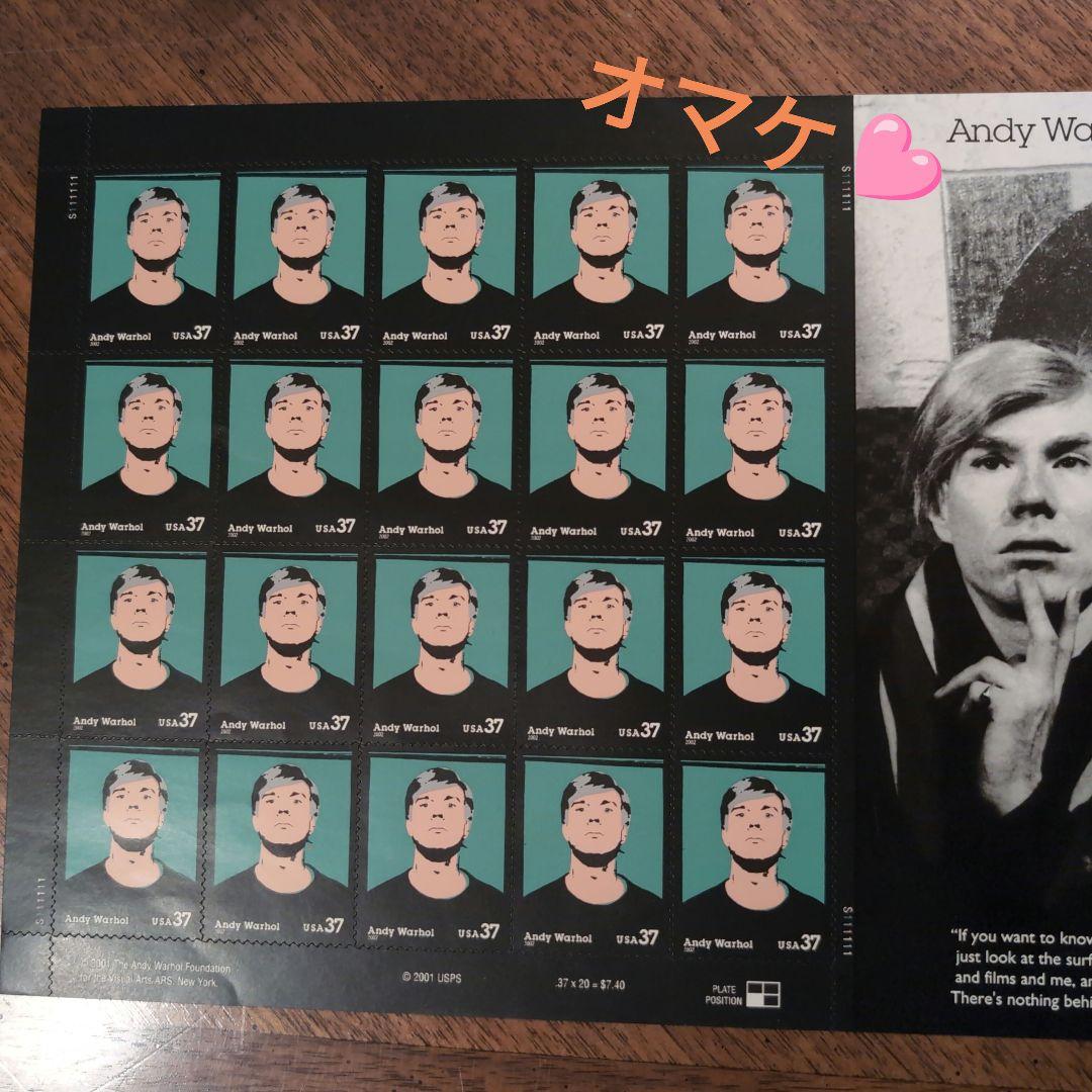 Andy Warhol　作品集　➕　ELVIS　ピンバッチ➕️切手シート