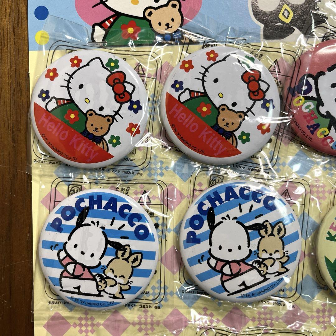 サンリオ　ブリキバッジ　24個セット　台紙付き 1997年製　未使用