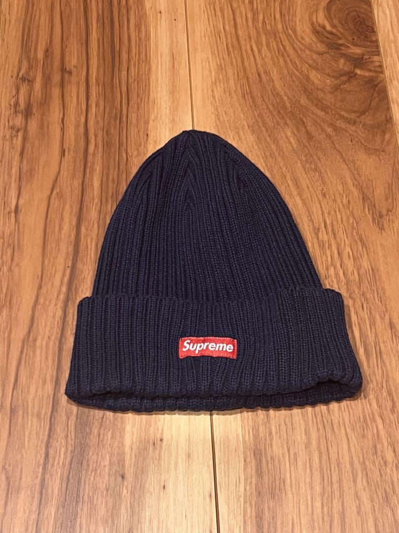 Supreme ビーニー ニット帽 ネイビー帽子