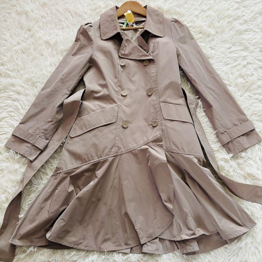 TO BE CHIC トレンチコート ダブル ドットライナー付き グレージュ40