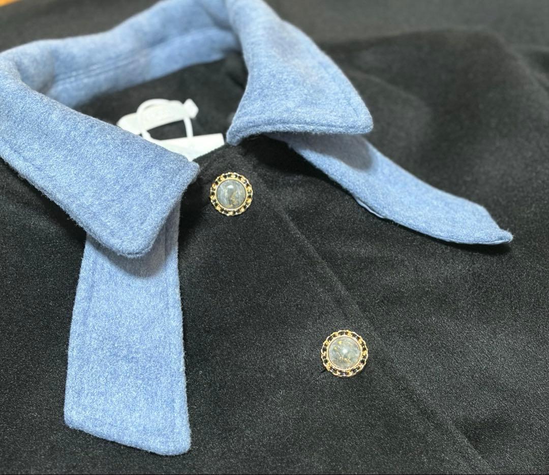 リボンカラーコート M リボンカラーコート M