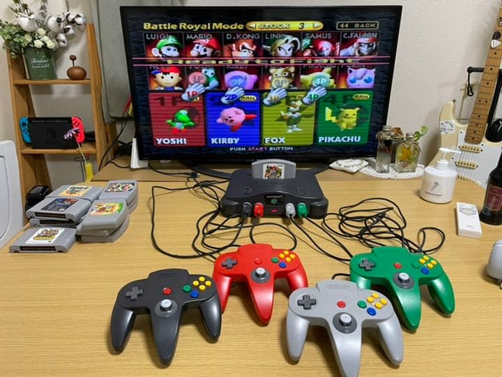 傷あり 2台 即遊べる！ニンテンドー64セット 人気作あり、「つりコン」付き