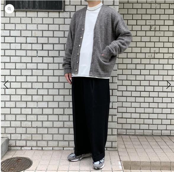 marka　配色ステッチロンT　ホワイト