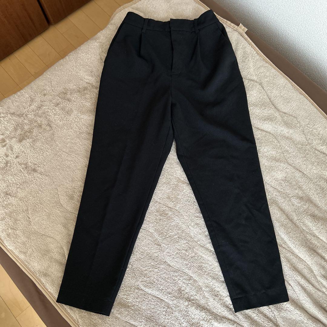 オーガニックコットンテーパードパンツ | チャコールブラック
