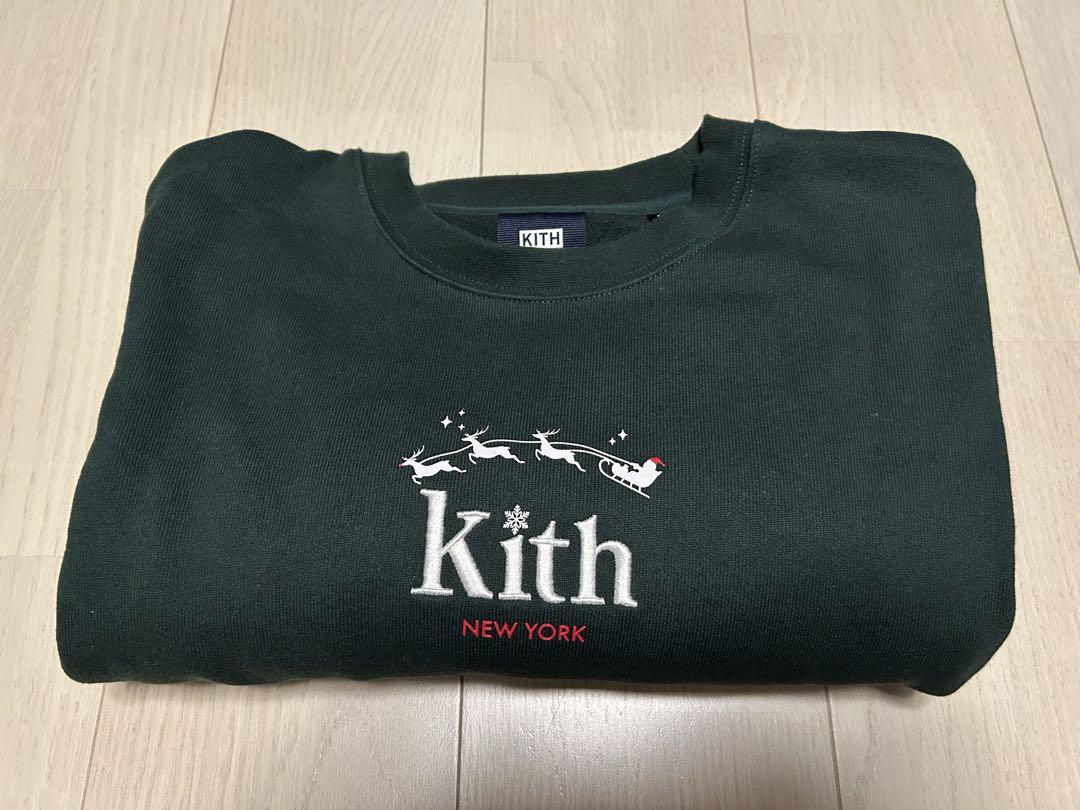 【古着】kith kithmas グリーン スウェット
