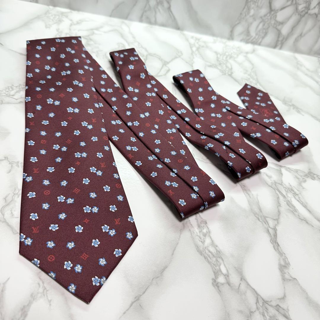 ✨極美品✨ 現行 LOUISVUITTON ネクタイ シルク100% モノグラム