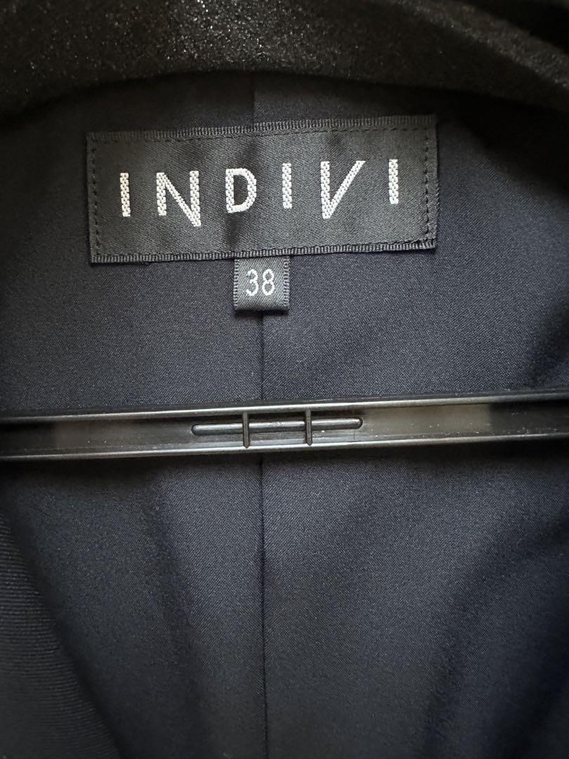 INDIVI ストレッチテーラードジャケット　テーパードパンツ　スーツセット