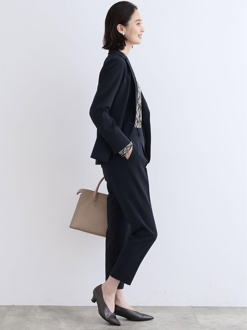 INDIVI ストレッチテーラードジャケット　テーパードパンツ　スーツセット