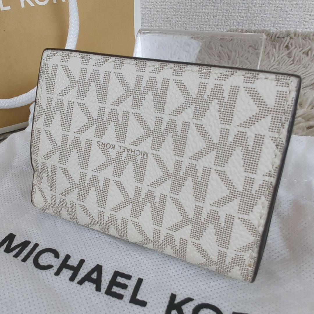 【新品 未使用級】MICHAEL KORS 三つ折り 財布 総柄 ロゴ