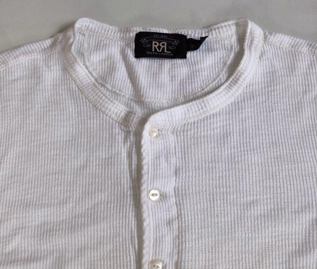 RRL ヘンリーネック サーマル ワッフル ロンT カットソー