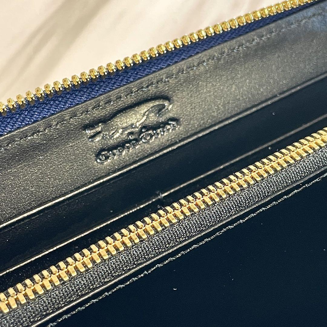 クロコダイル財布 メンズ長財布 2317 シャイニング レディース財布 深ブルー