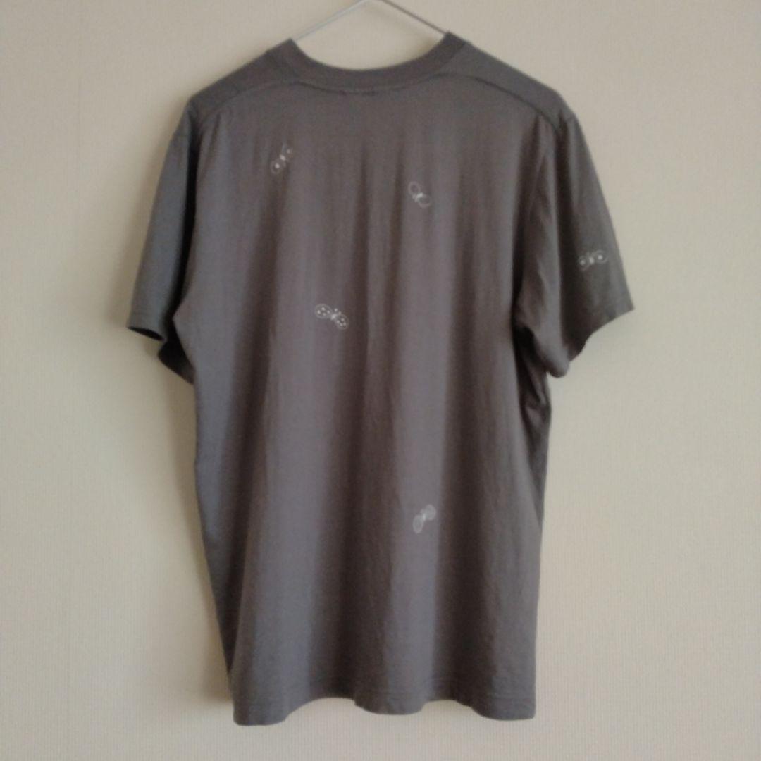 ミナペルホネン　グレー 半袖Tシャツ カットソー　刺繍chouchou