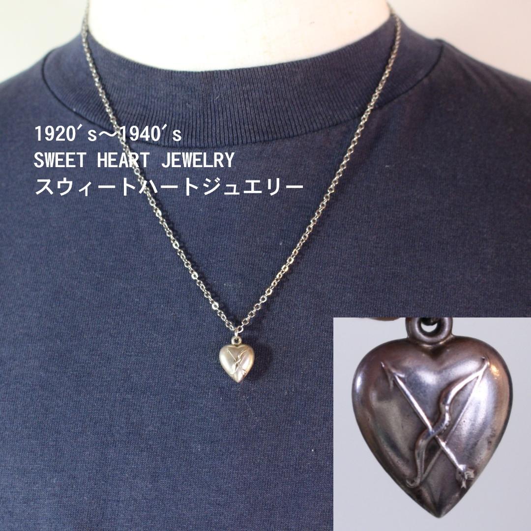 40s スウィートハートジュエリー WW2 シルバー チャーム 天使の