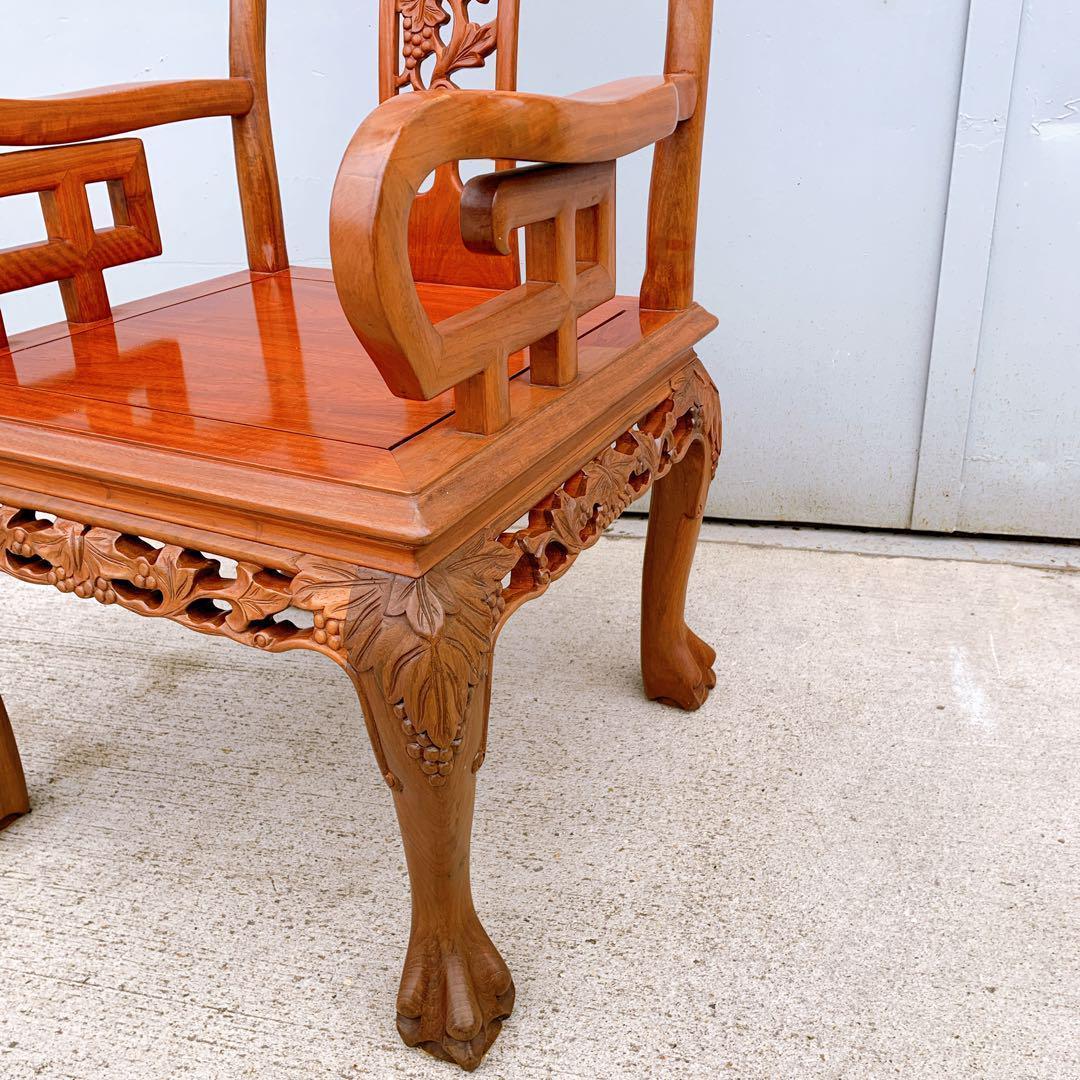 【稀少美品】2脚セット 中国家具 ダイニング チェア 唐木家具 李朝家具 花梨 稀少品】2脚セット 中国家具 ダイニング チェア 唐木家具 李朝