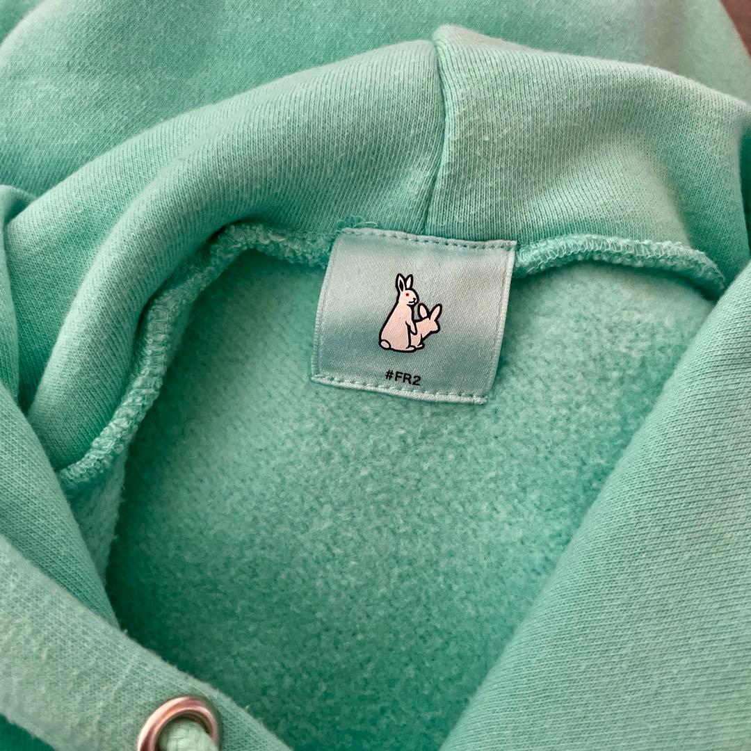 値下げ】#FR2 FxxkingRabbitsパーカーLサイズミントフーディ