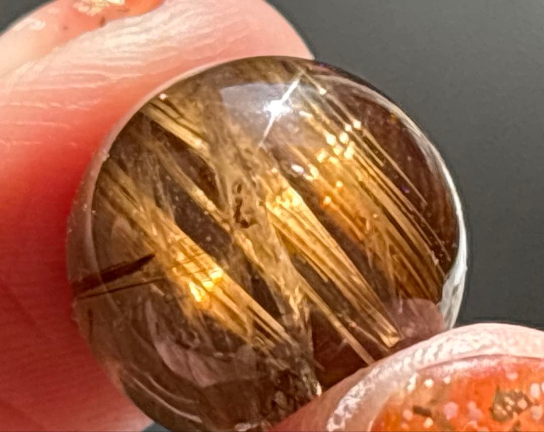 《タイチン＊ブラウンルチルクォーツ×ミニスフィア》