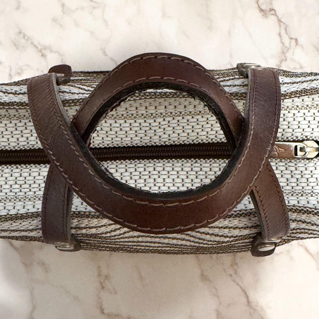 値下げほぼ未使用美品 アルマトヌッティ かごトートバッグ ツートーン イタリア製