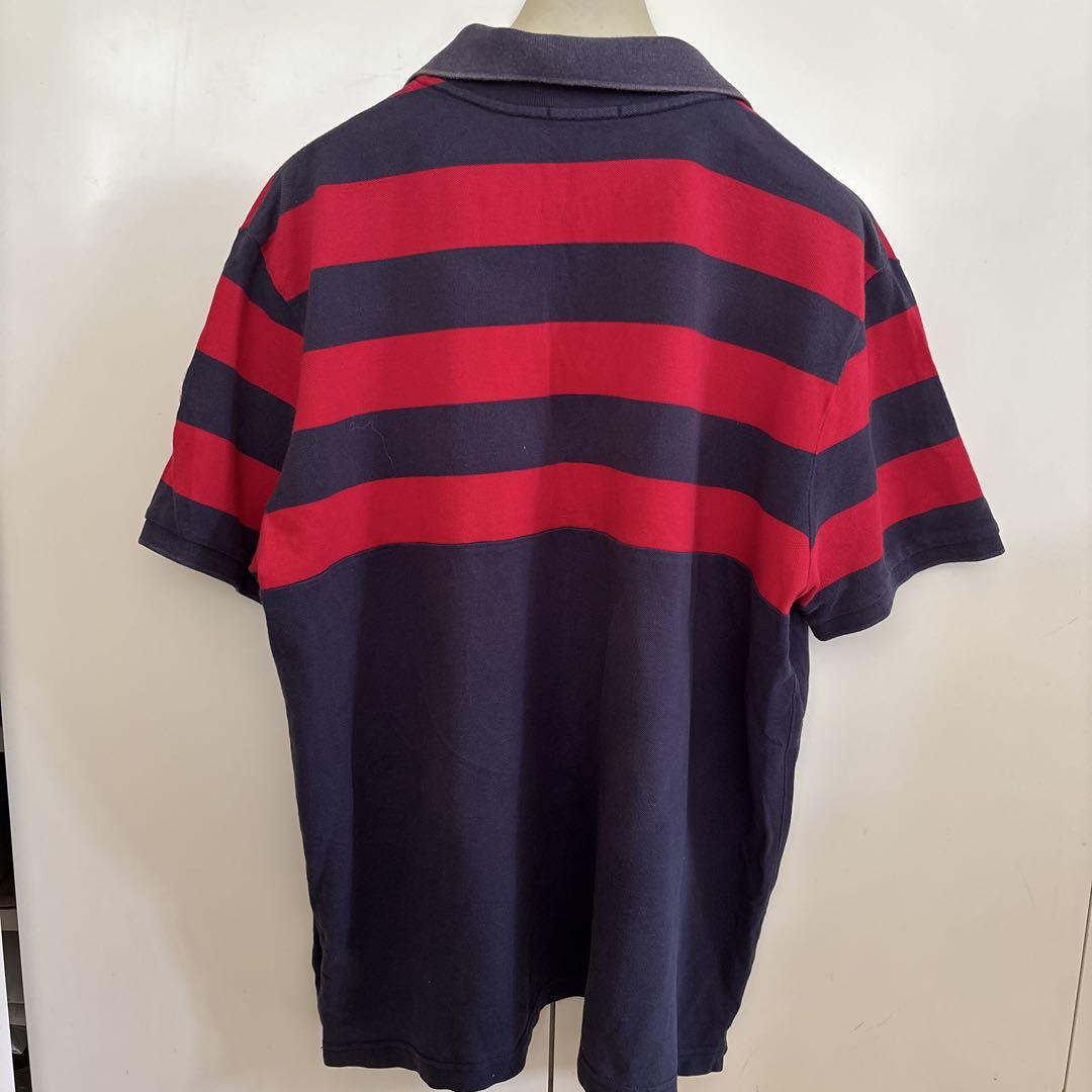 MONCLER ネイビー/レッド ポロシャツ(XL)⭐️ しまじろう